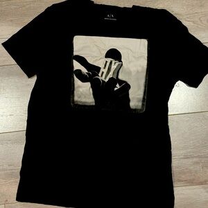Armani Exchange Black Graphic Tee